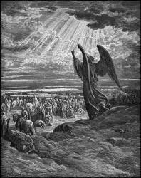 Gustave Dore - 'The Angel appearing to Joshua' from the ''Holy Bible''