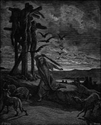Gustave Dore - 'Rizpah's kindness unto the Dead' from the ''Holy Bible''