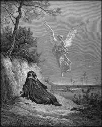 Gustave Dore - 'Elijah nourished by an Angel' from the ''Holy Bible''