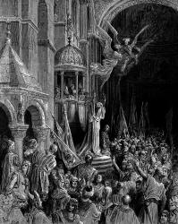Gustave Dore - 'Dandolo, Doge of Venice, preaching the Crusade' from ''History of the Crusades'' (1880), written by Joseph Francois Michaud