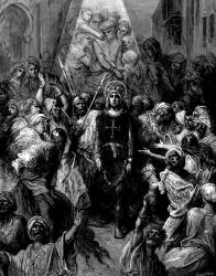 Gustave Dore - 'St Louis a prisoner in Egypt' from ''History of the Crusades'' (1880), written by Joseph Francois Michaud