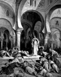 Gustave Dore - 'Invocation to Mohamet' from ''History of the Crusades'' (1880), written by Joseph Francois Michaud