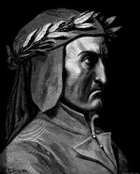 Gustave Dore - 'Portrait of Dante Alighieri' from ''Inferno'' (1887), written by Dante Alighieri