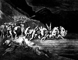Gustave Dore - Illustration depicting Canto III, lines 107-108 from ''Inferno'' (1887), written by Dante Alighieri