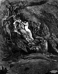 Gustave Dore - Illustration depicting Canto V, lines 137, 138 from ''Inferno'' (1887), written by Dante Alighieri