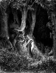 Gustave Dore - Illustration depicting Canto I, lines 1, 2 from ''Inferno'' (1887), written by Dante Alighieri