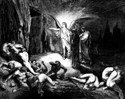 Gustave Dore - Illustration depicting Canto IX, lines 87-89 from ''Inferno'' (1887), written by Dante Alighieri