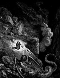 Gustave Dore - Illustration depicting Canto XVII, line 7 from ''Inferno'' (1887), written by Dante Alighieri