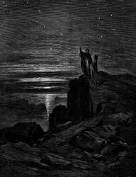 Gustave Dore - Illustration depicting Canto XXXIV, line 134 from ''Inferno'' (1887), written by Dante Alighieri