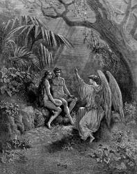 Gustave Dore - Illustration for Book V, lines 468, 470 of ''Paradise Lost'' (1887), written by John Milton