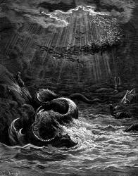 Gustave Dore - Illustration for Book VII, lines 387-389 of ''Paradise Lost'' (1887), written by John Milton