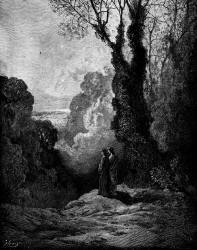 Gustave Dore - Illustration for Canto I, lines 19-21 'Purgatory' in ''Purgatory and Paradise'' (1889), written by Dante Alighieri