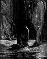 Gustave Dore - Illustration for Canto VII, lines 21-23 'Purgatory' in ''Purgatory and Paradise'' (1889), written by Dante Alighieri