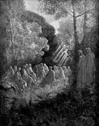 Gustave Dore - Illustration for Canto VII, lines 82-84 'Purgatory' in ''Purgatory and Paradise'' (1889), written by Dante Alighieri