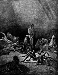 Gustave Dore - Illustration for Canto XII, lines 39-41 'Purgatory' in ''Purgatory and Paradise'' (1889), written by Dante Alighieri