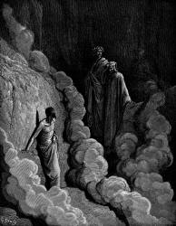 Gustave Dore - Illustration for Canto XVI, lines 23-25 'Purgatory' in ''Purgatory and Paradise'' (1889), written by Dante Alighieri