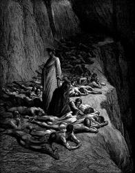Gustave Dore - Illustration for Canto XIX, lines 131-133 'Purgatory' in ''Purgatory and Paradise'' (1889), written by Dante Alighieri