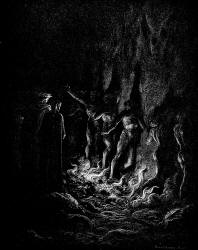 Gustave Dore - Illustration for Canto XXV, lines 119-120 'Purgatory' in ''Purgatory and Paradise'' (1889), written by Dante Alighieri