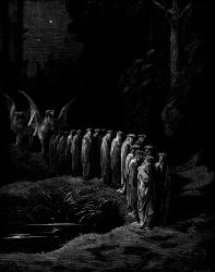 Gustave Dore - Illustration for Canto XXIX, lines 80-82 'Purgatory' in ''Purgatory and Paradise'' (1889), written by Dante Alighieri