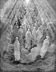 Gustave Dore - Illustration for Canto V, lines 99, 100 of 'Paradise' in ''Purgatory and Paradise'' (1889), written by Dante Alighieri