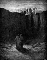 Gustave Dore - Illustration for Canto III, lines 56-59 'Purgatory' in ''Purgatory and Paradise'' (1889), written by Dante Alighieri