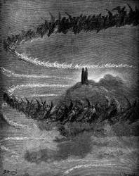 Gustave Dore - Illustration for Canto XVIII, lines 70-72 of 'Paradise' in ''Purgatory and Paradise'' (1889), written by Dante Alighieri
