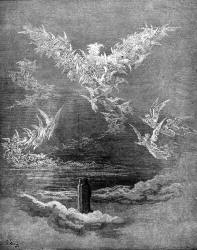 Gustave Dore - Illustration for Canto XIX, lines 1-3 of 'Paradise' in ''Purgatory and Paradise'' (1889), written by Dante Alighieri