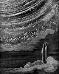 Gustave Dore - Illustration for Canto XXVIII, lines 80-82 of 'Paradise' in ''Purgatory and Paradise'' (1889), written by Dante Alighieri