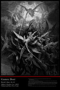 Fine Art Poster sample showing an image from ''Paradise Lost'' (1887), written by John Milton and illustrated by Gustave Dore