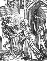 Hans Holbein - 'Die Abtissin' ('The Abbess') from ''Der Todten-Tantz'' (''The Dance of Death'')