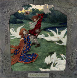 Heinrich Lefler and Joseph Urban - 'Das Gansemadchen' ('The Goose Girl') from ''Grimm's Marchen'' (1905)