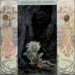 Heinrich Lefler and Joseph Urban - 'Schneeweisschen und Rosenrot' ('Snow White and Rose Red') from ''Grimm's Marchen'' (1905)