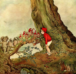 Ida Rentoul Outhwaite - 'Potty talks tot he Forest Creatures' from ''The Enchanted Forest'' (1921)