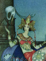 Detail from Virginia Sterrett's 'Scheherazade went on with her story' from ''The Arabian Nights''