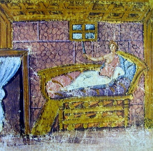 Illustrations from ''Vergilius Vaticanus'' depicting the death of Dido