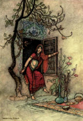 Warwick Goble - 'The Girl fo the Wall-Almirah' from ''Folk Tales of Bengal'' (1912)
