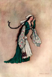 Warwick Goble - 'Alison' from ''The Complete Poetical Works of Geoffrey Chaucer'' (1912)