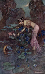 Warwick Goble - 'Sita finds Rama among the Lotus blooms' from ''Indian Myth and Legend'' (1913)