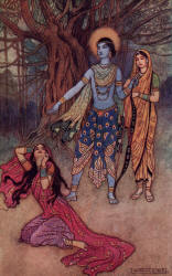 Warwick Goble - 'Rama spurns the Demon Lover' from ''Indian Myth and Legend'' (1913)