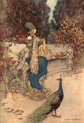 Warwick Goble - 'Preziosa in the Garden' from ''Stories from the Pentamerone'' (1911)