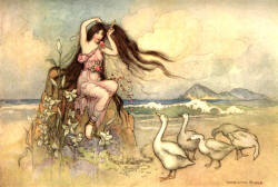 Warwick Goble - 'Marziella on the Seashore' from ''Stories from the Pentamerone'' (1911)