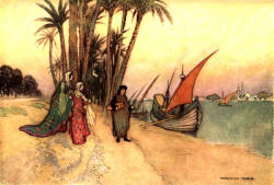 Warwick Goble - 'Liviella going to the ship' from ''Stories from the Pentamerone'' (1911)