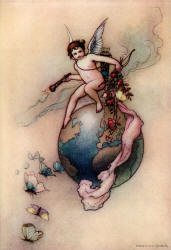 Warwick Goble - 'C'est l'amour, l'amour, l'amour qui fait le mond a la ronde' from ''The Water-babies, a fairy tale for a Land-baby''