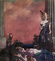 William Russell Flint - Colour illustration for 'The Monkes Tale' from ''The Canterbury Tales of Geoffrey Chaucer'' (1913)