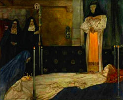 William Russell Flint - 'The Sir Launcelot saw her visage, but he wept not greatly, but sighed ...' from ''Le Morte d'Arthur: The Book of King Arthur and his Noble Knights of the Round Table'' (1910-11)