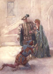 William Russell Flint - 'It is the song of a merryman, moping mum' for 'Princess Ida; or, Castle Adament' from ''Savoy Operas'' (1909)