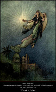 Fine Art Poster sample showing a Warwick Goble illustration from ''Folk Tales of Bengal'' (1912)