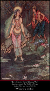 Fine Art Poster sample showing a Warwick Goble image from ''Indian Myth and Legend'' (1913)