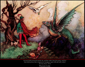 Fine Art Poster sample showing a Warwick Goble illustration from ''The Fairy Book'' (1913)