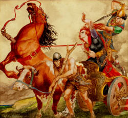Willy Pogany's 'Cu Chulainn and the Battle-Goddess' for ''The Frenzied Prince''